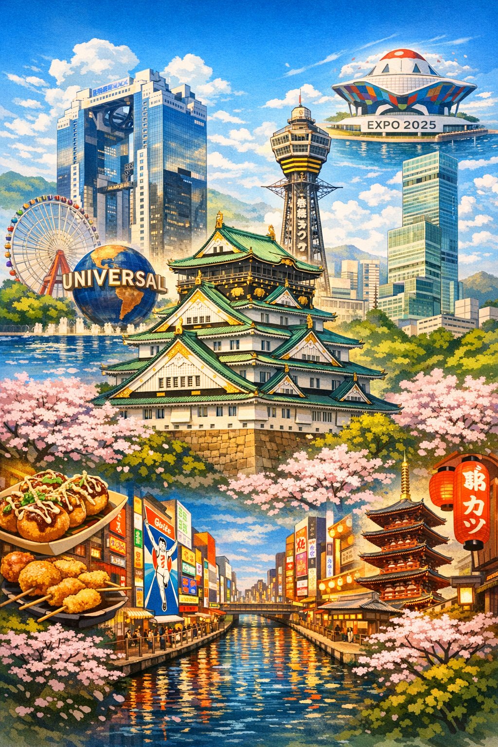 大阪観光イラスト